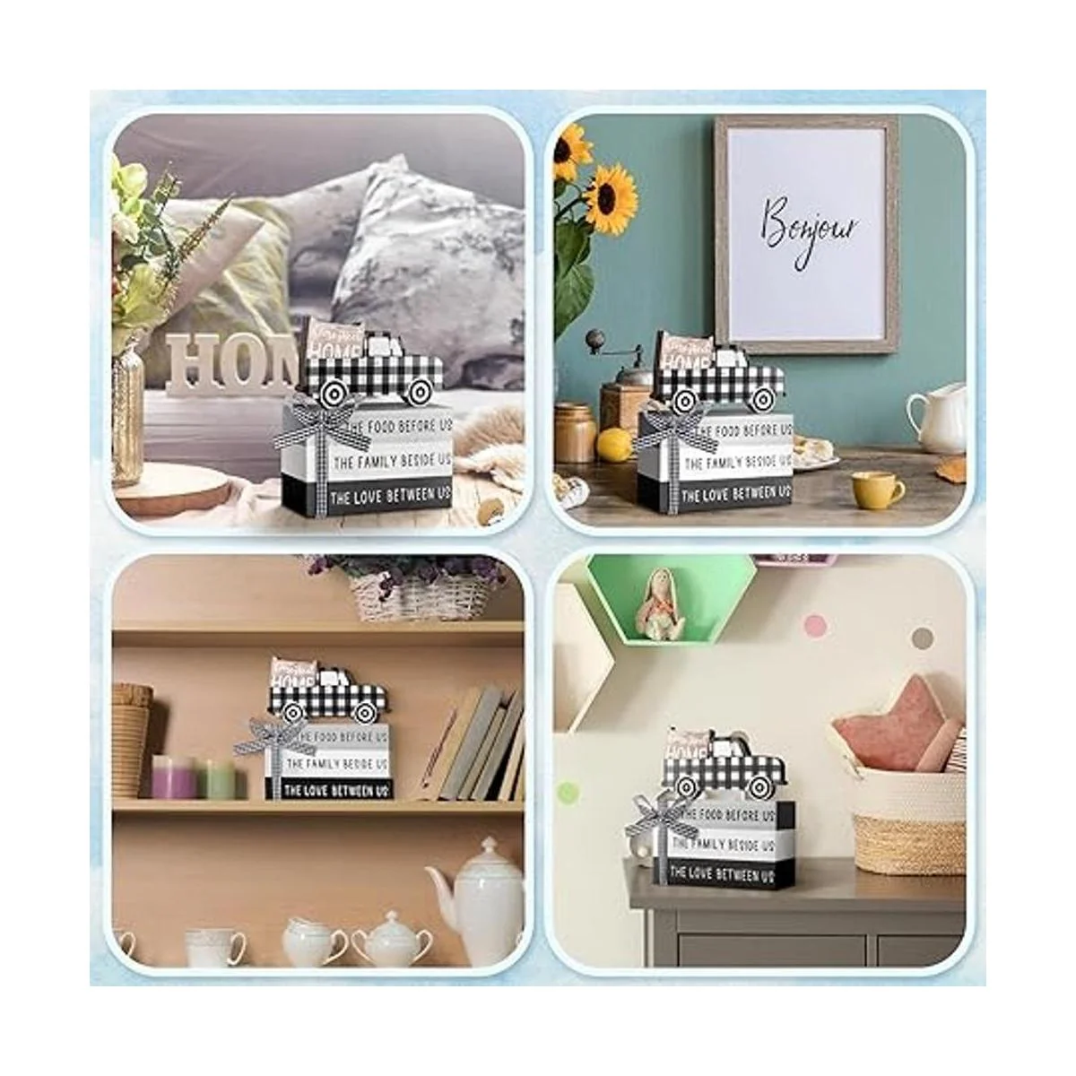 Jetec Bandeja de madera para decoración de casa de campo_7