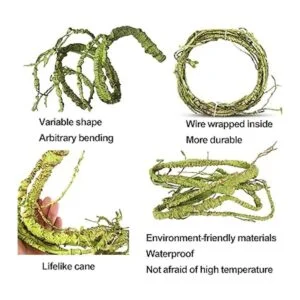 kathson Plantas de vides de reptiles flexibles y flexibles_2