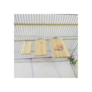 BILLIOTEAM Plataforma de madera para pájaros 4 tamaños_5