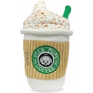 Star Pups Juguete de café para perro con leche de_1