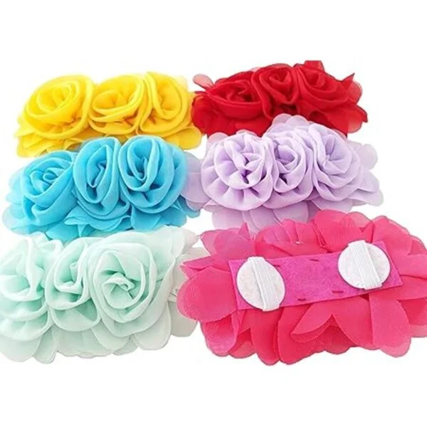 JpGdn Collar para perro 6 unidades flores rosa morado_2