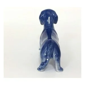 Figura de cerámica para perro salchicha casa de muñecas_5