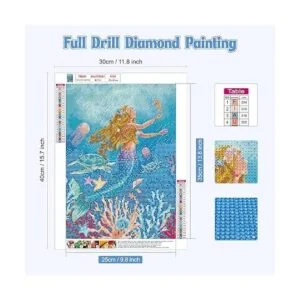 NAIMOER Mermai Kits de pintura de diamantes para adultos_2