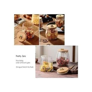 Recipiente de cristal para nueces de café hermético_5