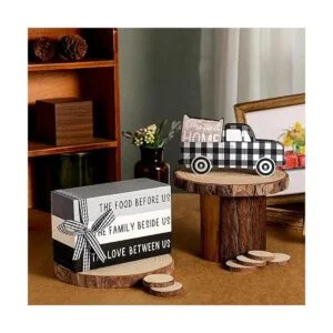 Jetec Bandeja de madera para decoración de casa de campo_3