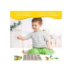 Juguete magnético de madera de pesca para niños pequeños_6