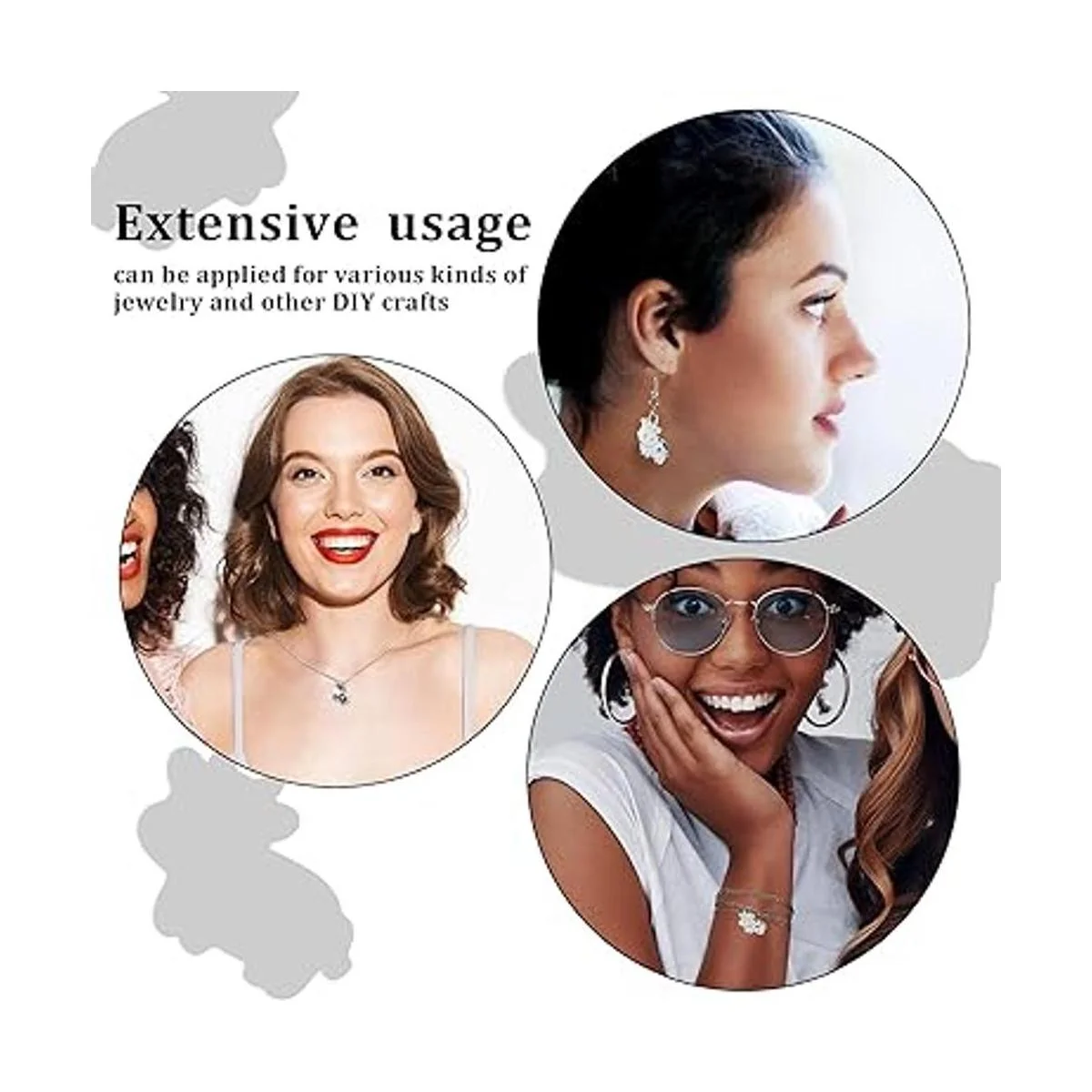 60 dijes de vaca coloridos de metal de animales para_6