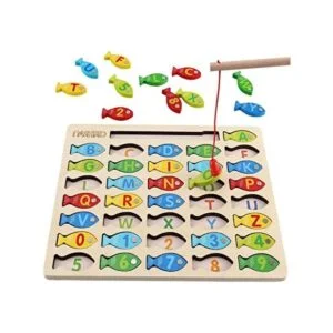 Juguete magnético de madera de pesca para niños pequeños_1