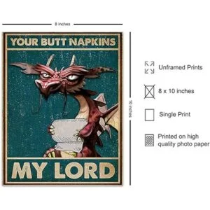 Your Butt Servilletas My Lord Decoraciones de dragón_2