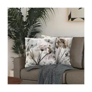 Juego de 2 fundas de almohada de flores de 18 x 18_2