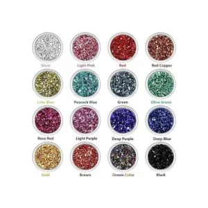 Mini chips metálicos irregulares de cristal triturado de_3