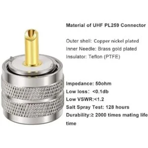 MOOKEERF PL259 UHF macho macho engarzado conector_2