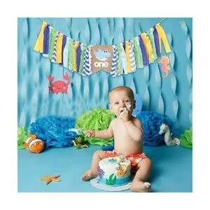 Banner de trona de tiburón para la primera fiesta de_3