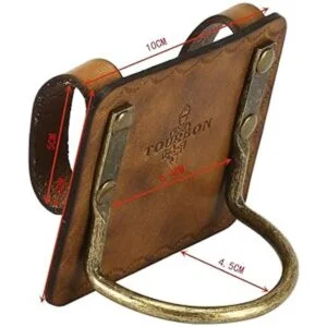 TOURBON Funda de cuero para cinturón de acero con martillo_3