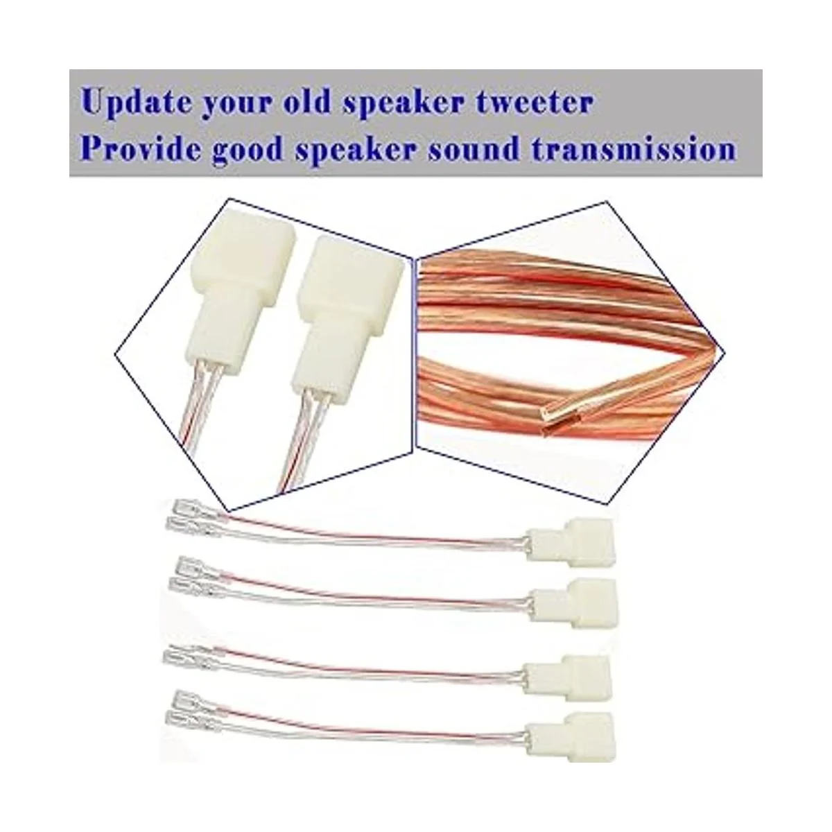 Paquete de 4 adaptadores de arnés de altavoz de repuesto_4