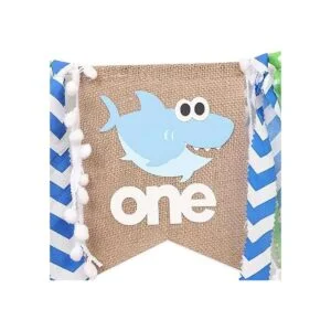 Banner de trona de tiburón para la primera fiesta de_7