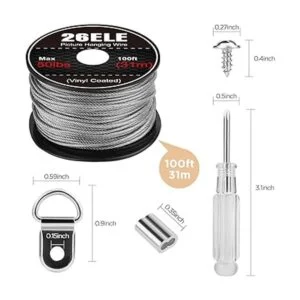 26ELE Kit para colgar fotos incluye alambre para colgar_2