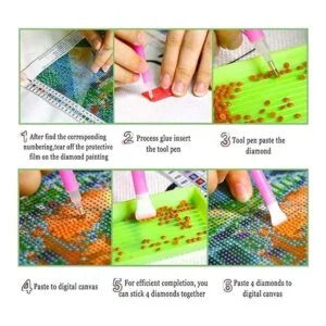 Juego de números de pintura de diamante 5D DIY Baby Yoda_5