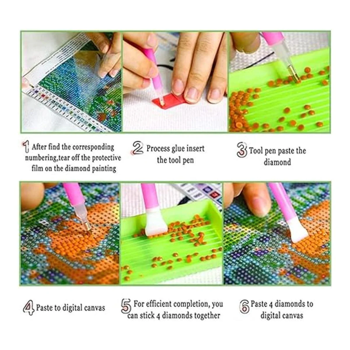 Juego de números de pintura de diamante 5D DIY Baby Yoda_5