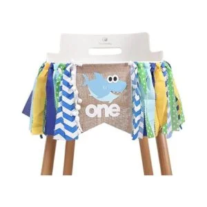 Banner de trona de tiburón para la primera fiesta de_6