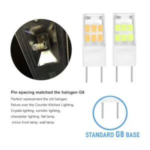 VOKWAK Bombilla LED G8 GY8.6 con base bipin T4 de xenón de_3