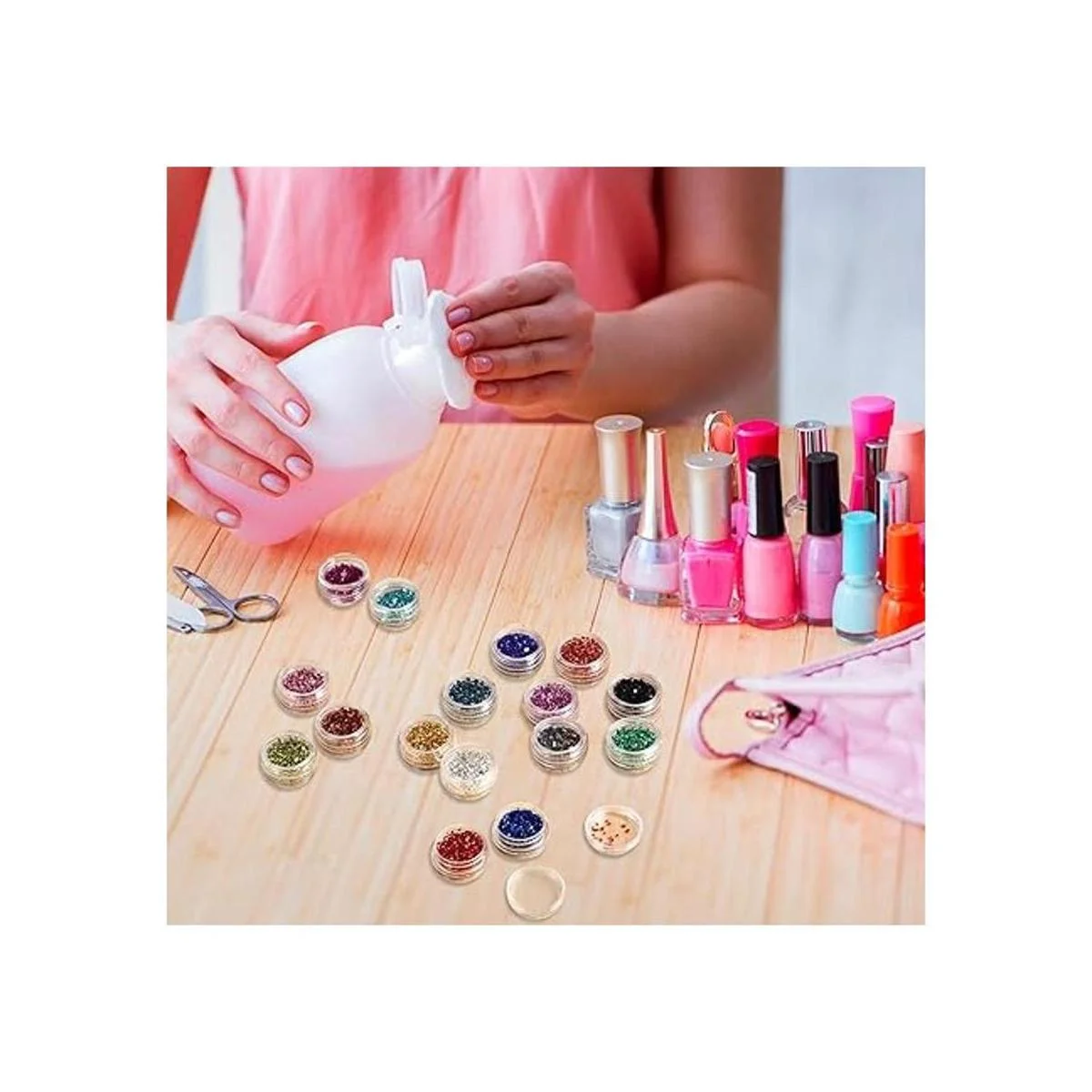 Mini chips metálicos irregulares de cristal triturado de_7