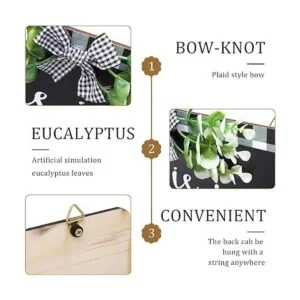 2 carteles de madera a cuadros de búfalo para decoración_3