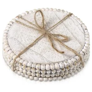 4 posavasos de madera con cuentas de 3.9 pulgadas_1