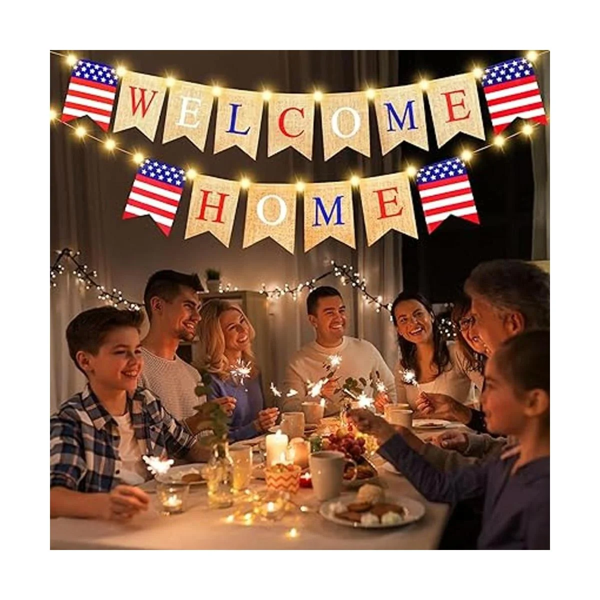 Decoración de pancarta de bienvenida para el hogar con_2