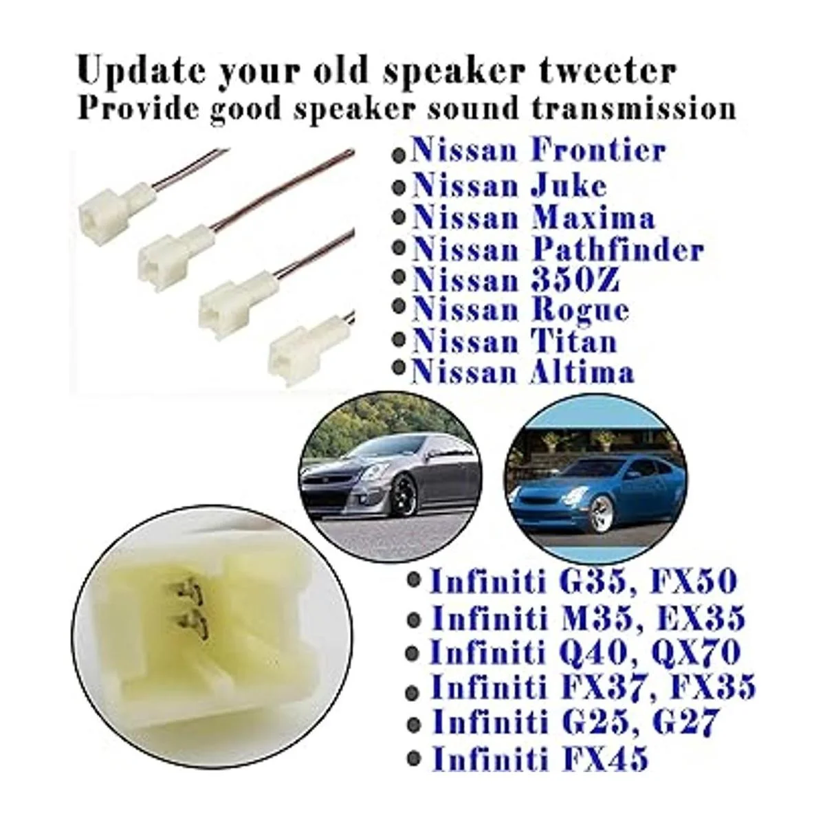 Paquete de 4 adaptadores de arnés de altavoz de repuesto_3