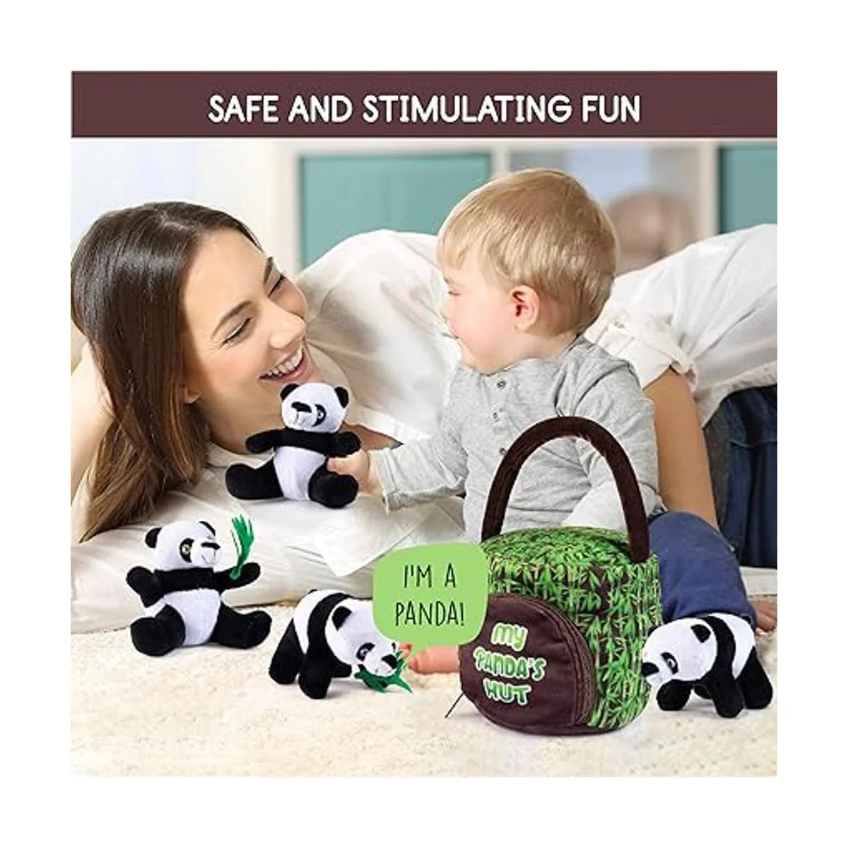 My Talking Plush Pandas Hut Juego de juguetes de_3