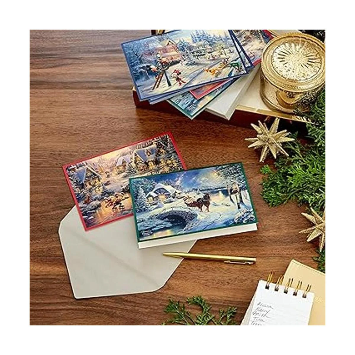 Hallmark Tarjetas navideñas de Thomas Kinkade en caja_2