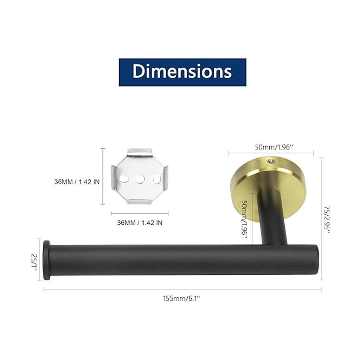 NearMoon Soporte de papel higiénico para baño acero_6