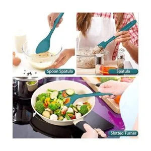 PP CHEF Juego de 7 utensilios de cocina de silicona azul_5