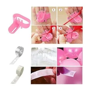 144 globos rosados con diseño de arco de guirnalda de_4