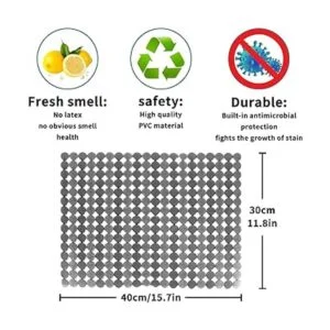 Qulable Paquete de 2 alfombrillas de fregadero de cocina_2