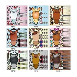 72 hojas de pegatinas para hacer un caballo de caballo_7