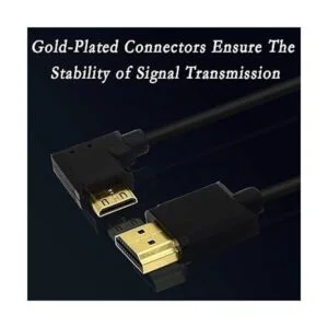 Cable corto Mini HDMI a HDMI de 5.9 in de 90 de flexión_3
