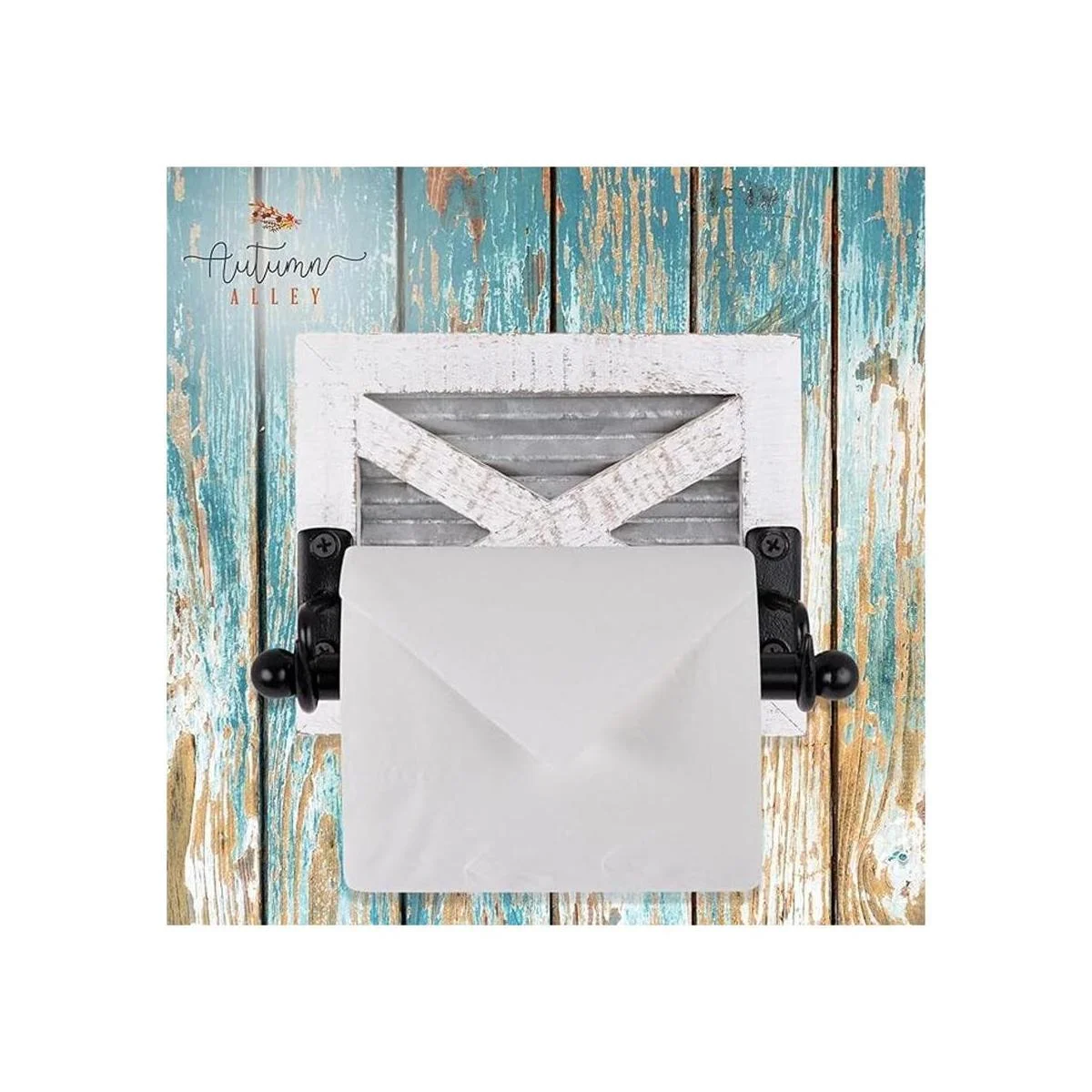 Autumn Alley Soporte de papel higiénico blanco de granja_4