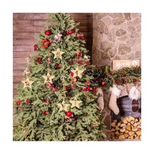 KINBOM 50 piezas de estrella de madera natural madera con_7