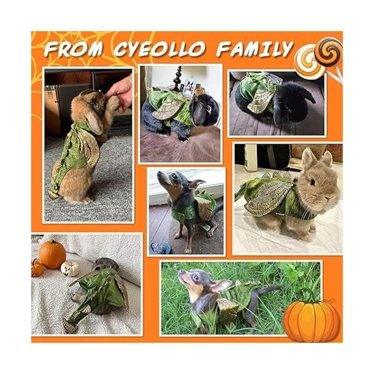 cyeollo Disfraz de conejo de animales pequeños disfraz de_3