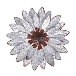 qzmaikoo Flores de metal galvanizadas para decoración de_1