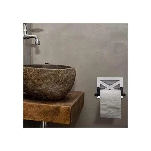 Autumn Alley Soporte de papel higiénico blanco de granja_5