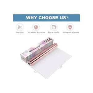 HTVRONT Vinilo cromado de oro rosa vinilo metálico de_5