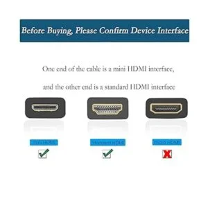 Cable corto Mini HDMI a HDMI de 5.9 in de 90 de flexión_2