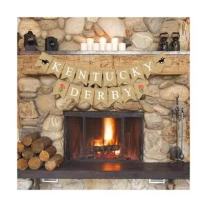 Pudodo Guirnalda de arpillera Kentucky Derby Banner Horse_2