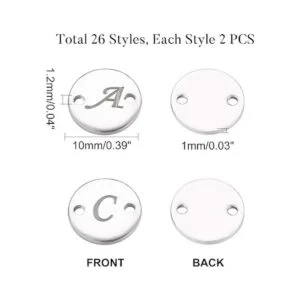 Unicraftale 52 colgantes de acero inoxidable con letras_2