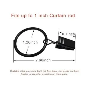LLPJS Paquete de 40 anillos de cortina con clips ganchos_2