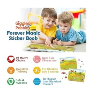 Libro de calcomanías mágicas educativas para niños niños_4