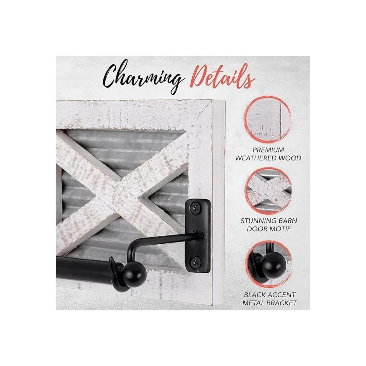 Autumn Alley Soporte de papel higiénico blanco de granja_3